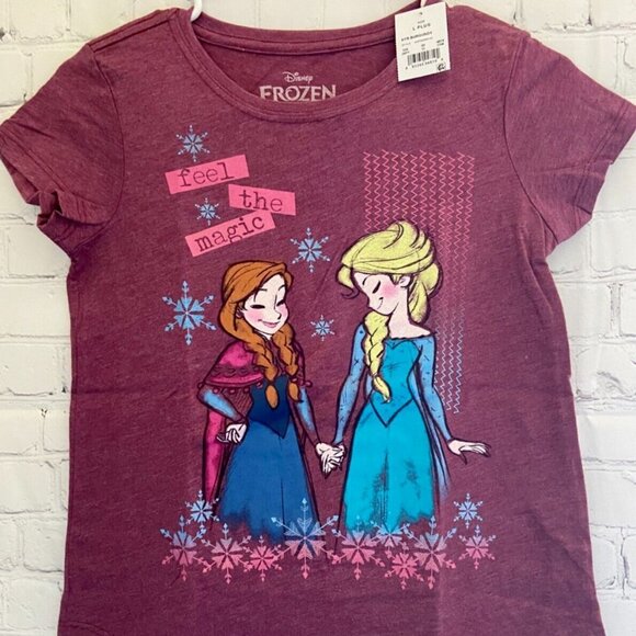 Disney Frozen T-shirt "Can you Feel the Magic" L (12) Plus NWT - Picture 1 of 7